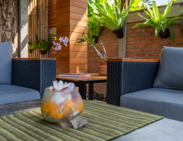 Living room detail view of the holiday accommodation in Sidemen - Bali - Villa Uma Dewi Sri
